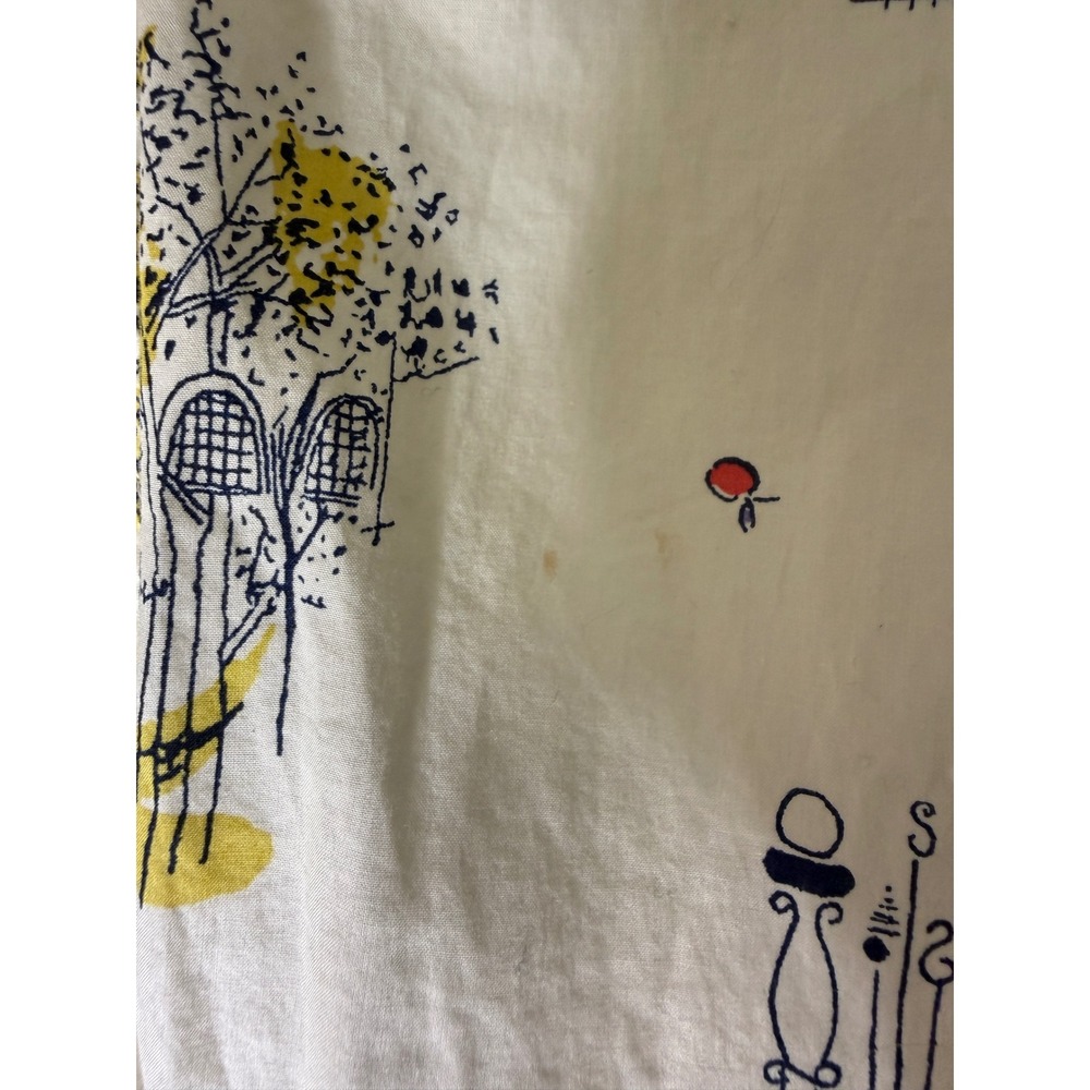 Talbots Plus Ivory London City Scenes Cotton Long Sleeve Button-Up Shirt Size 1X - Picture 4 of 5